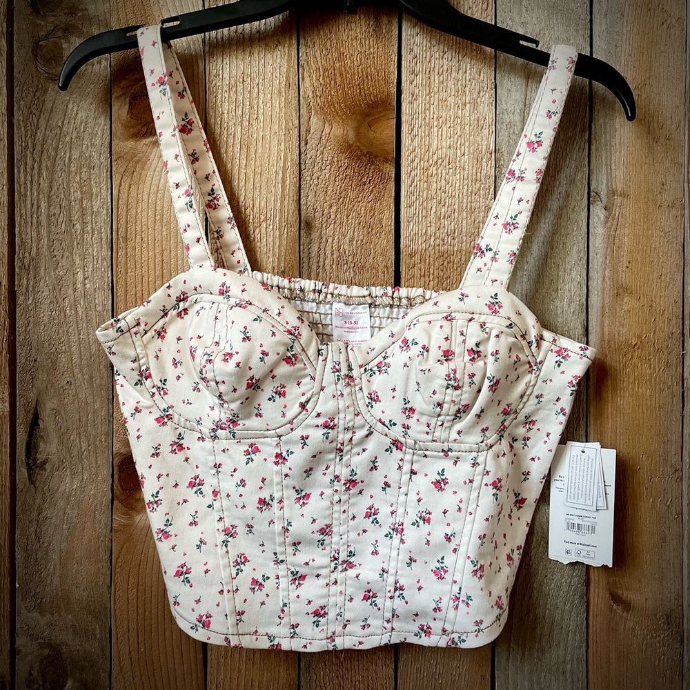 Floral Bustier Crop Top